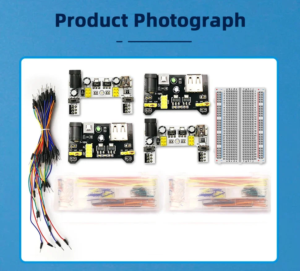 1pcs Power Module Breadboard Kit Bread Board Wire Cables Jumper Breadboard Wire Kit Electronics Breadboard Solderless