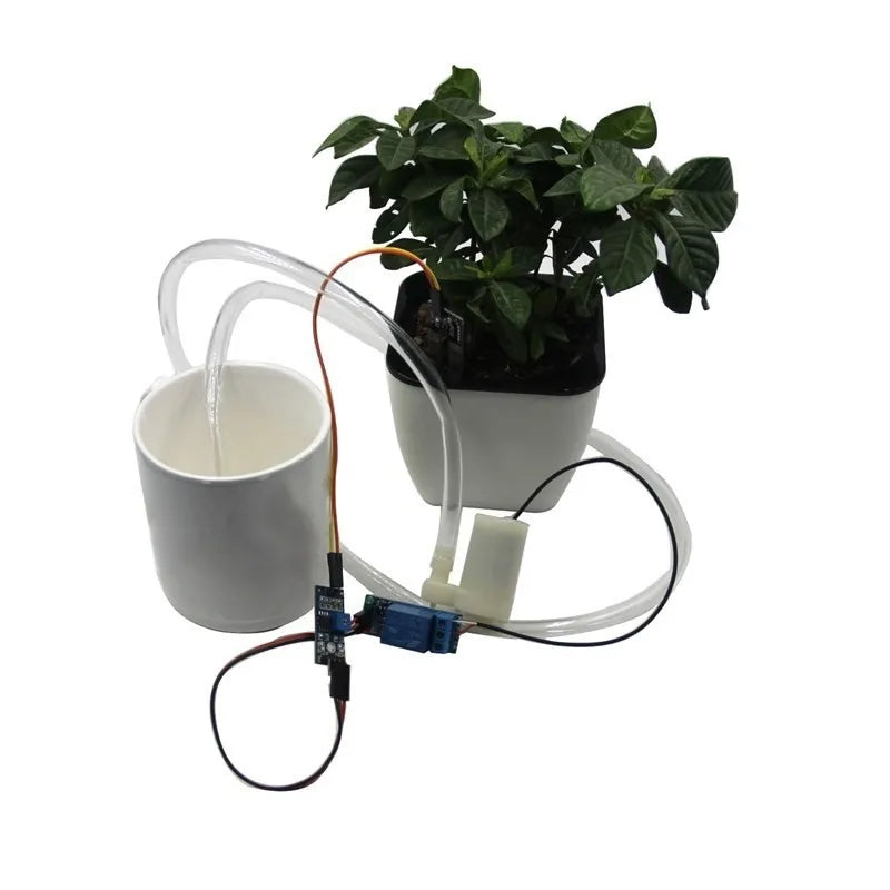 Kit DIY Módulo Riego Automático para Arduino (Detección Humedad Suelo, Bombeo Agua)