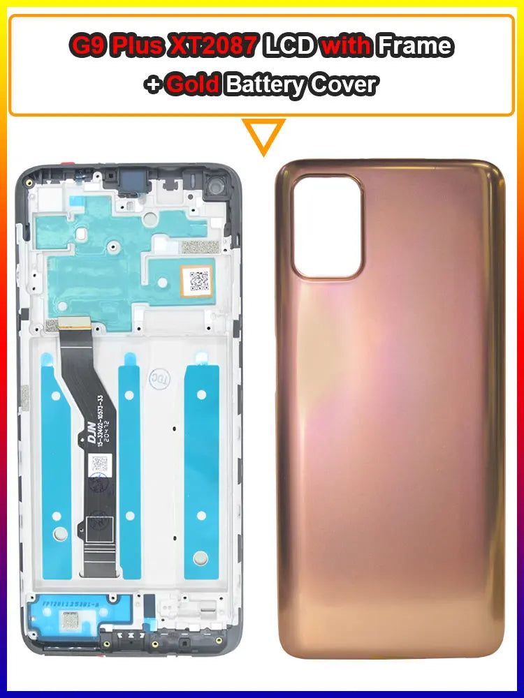 New LCD for Motorola Moto G9 Plus XT2087-1 LCD Display Touch Screen Assembly Replacement for Moto G9 Plus XT2087 LCD With Frame