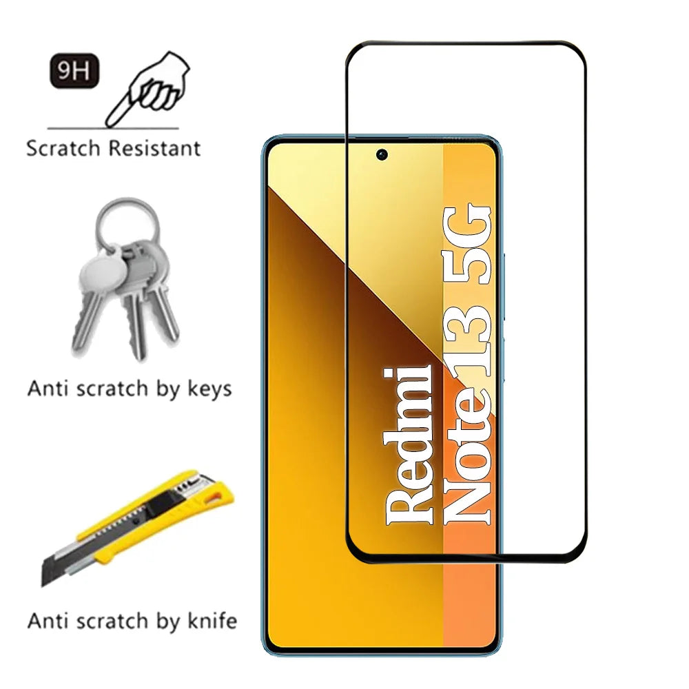 Protective Glass For Redmi Note 14 13 Pro 5G Screen Protectors Redmi Note13 12 11 10 Pro Tempered Glass & Lens Film Nota 12 Pro Plus Pelicula Cristal Templado For Redmi Note 14 Anti-Scratch Phone Front Film