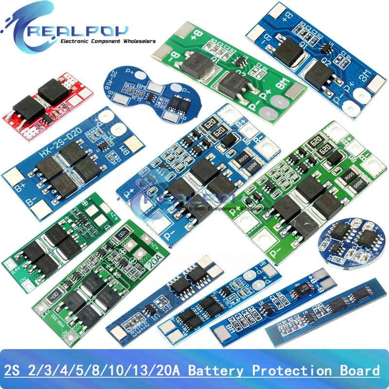 2S 2A 3A 4A 5A 8A 10A 13A 20A 7.4V 8.4V Li-ion 18650 Lithium battery protection board / BMS board Standard / Balance