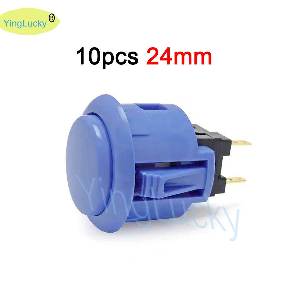 Botones Pulsadores Originales Sanwa OBSF-30 / OBSF-24 (30mm/24mm) para Arcade Box/Pandora/PS3/PS4/Raspberry Pi/MAME (10 Unidades)