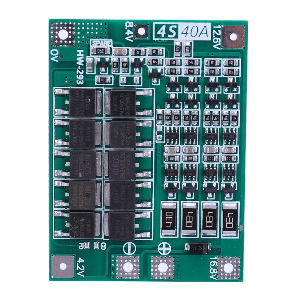 3S 4S 20A 40A 60A Li-ion Lithium Battery Charger Protection Board 18650 BMS Drill Motor 11.1V 12.6V/14.8V 16.8V Enhance/Balance