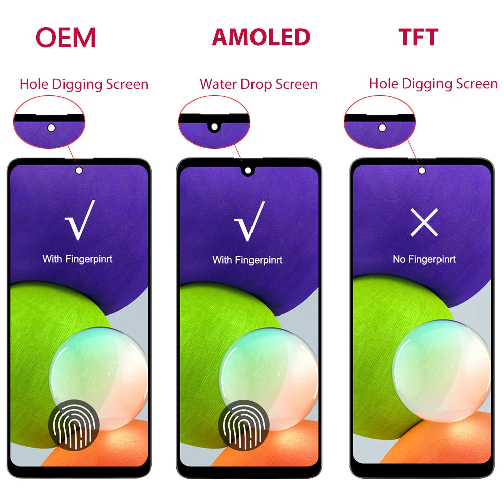 Pantalla OLED para Samsung Galaxy A51 (A515, SM-A515F) con Digitalizador Táctil (Reemplazo Ensamblaje)