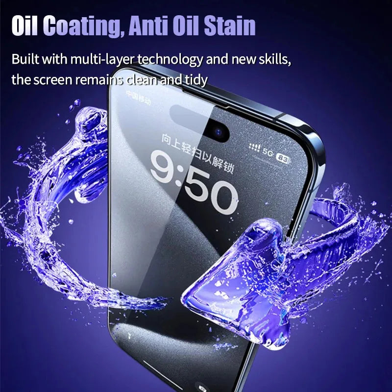 Protector Pantalla Privacidad Cerámico Mate Anti-Espía para iPhone 11-16 Pro Max/Mini/Plus/XR/XS (5 Unidades)