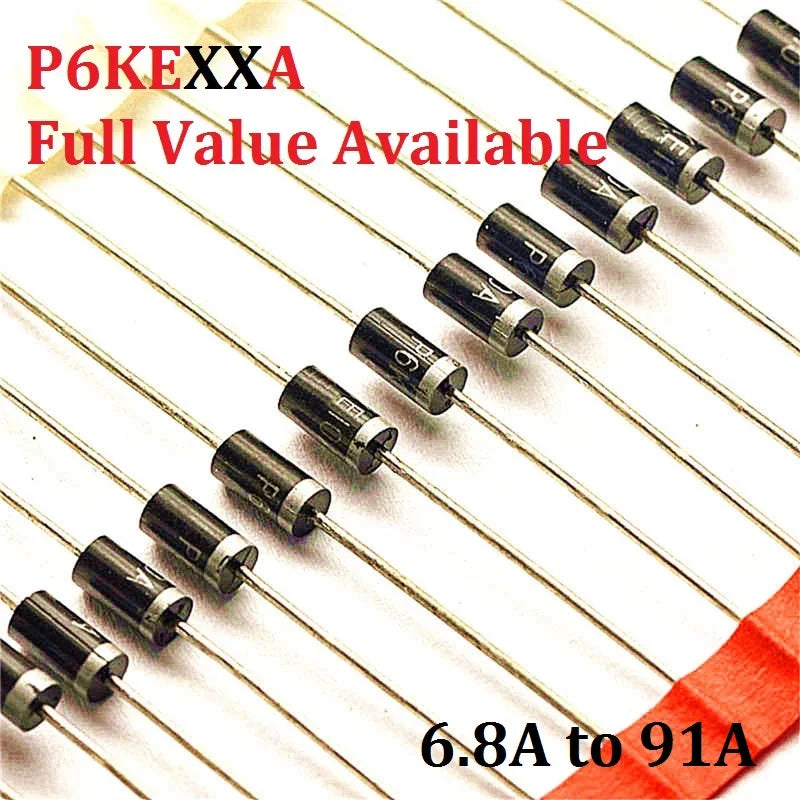 20PCS P6KE27A 27A P6KE30A 30A P6KE33A 33A P6KE36A 36A P6KE51A 51A P6KE91A 91A TVS Diode P6KE