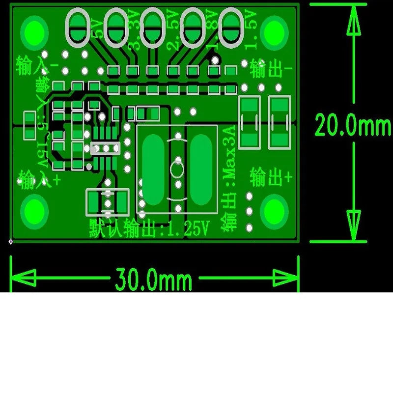 Lote 3 Pcs Convertidor Buck DC-DC 3A Step-Down (1.25V, 1.5V, 1.8V, 2.5V, 3.3V, 5V)