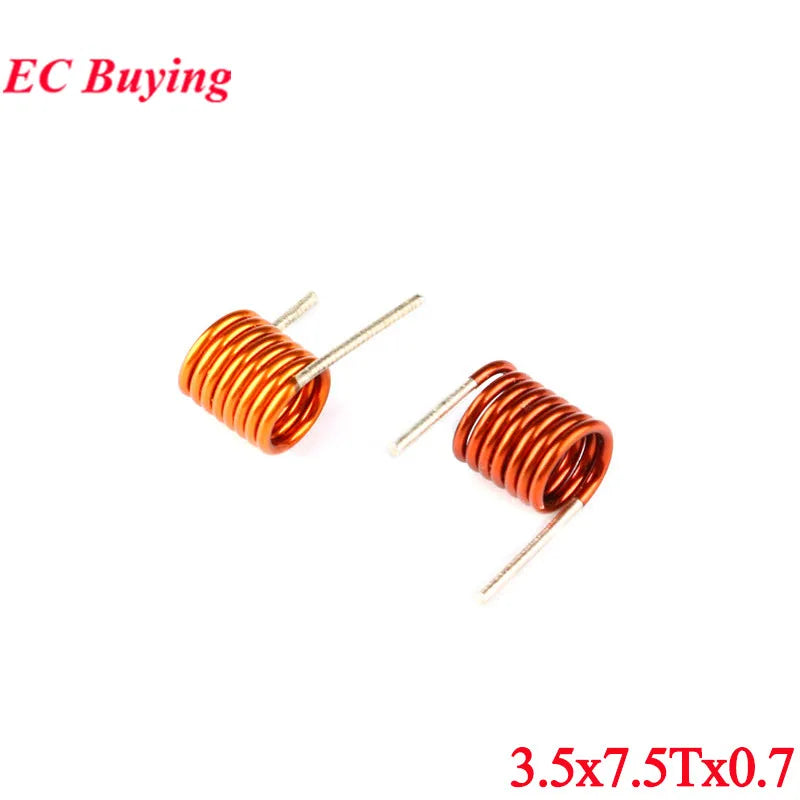 Bobina Hueca Inductancia Cobre 0.7mm - Vueltas (1.5T a 7.5T) para Control Remoto FM - Lote 20/100 Piezas