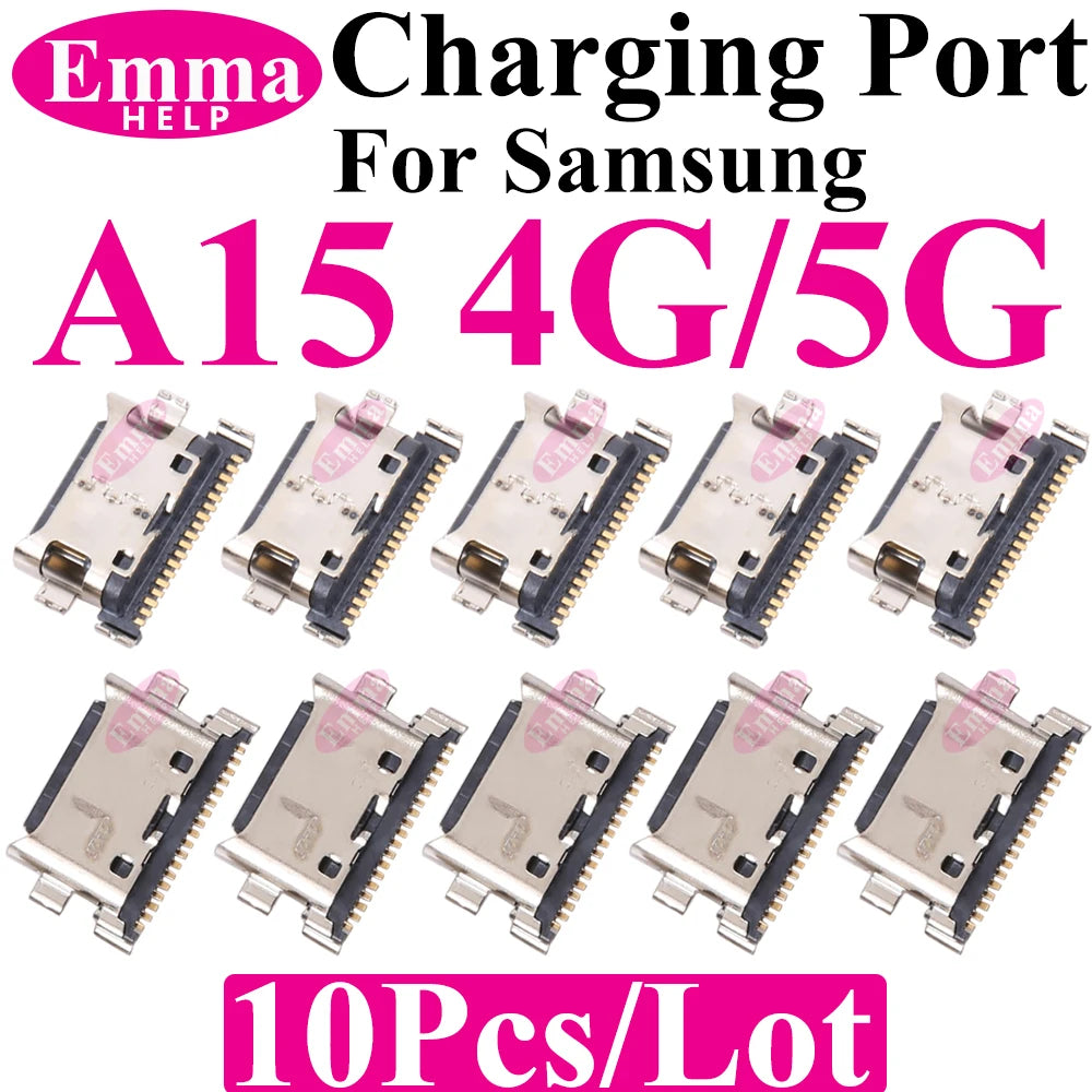 10 Uds conector de puerto de carga Original para Samsung A15 A05S A25 A35 A55 A13 A04S A14 A23 A33 A24 A34 A54 A53 Pin de cargador USB Plu
