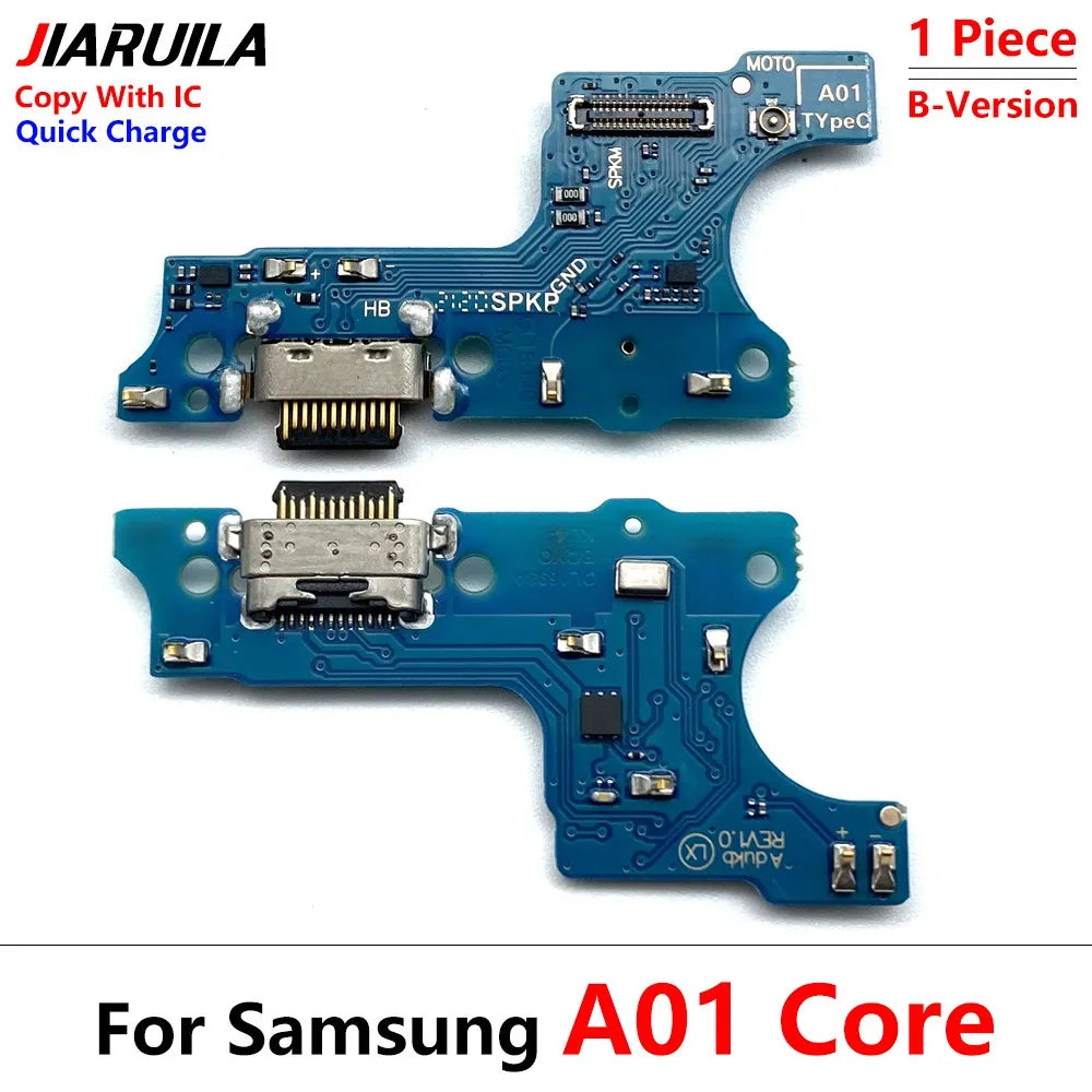 Placa Puerto Carga Micro USB con Micrófono, IC y Flex para Samsung Galaxy A02/A02S/A03S/A12/A21S/A31/A51 (1 Unidad)