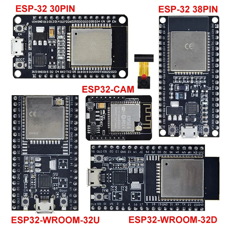 Placa Desarrollo DIYTZT ESP32 (ESP-32/ESP-32S/ESP32-CAM/ESP-WROOM-32) WiFi + Bluetooth Doble Núcleo Bajo Consumo