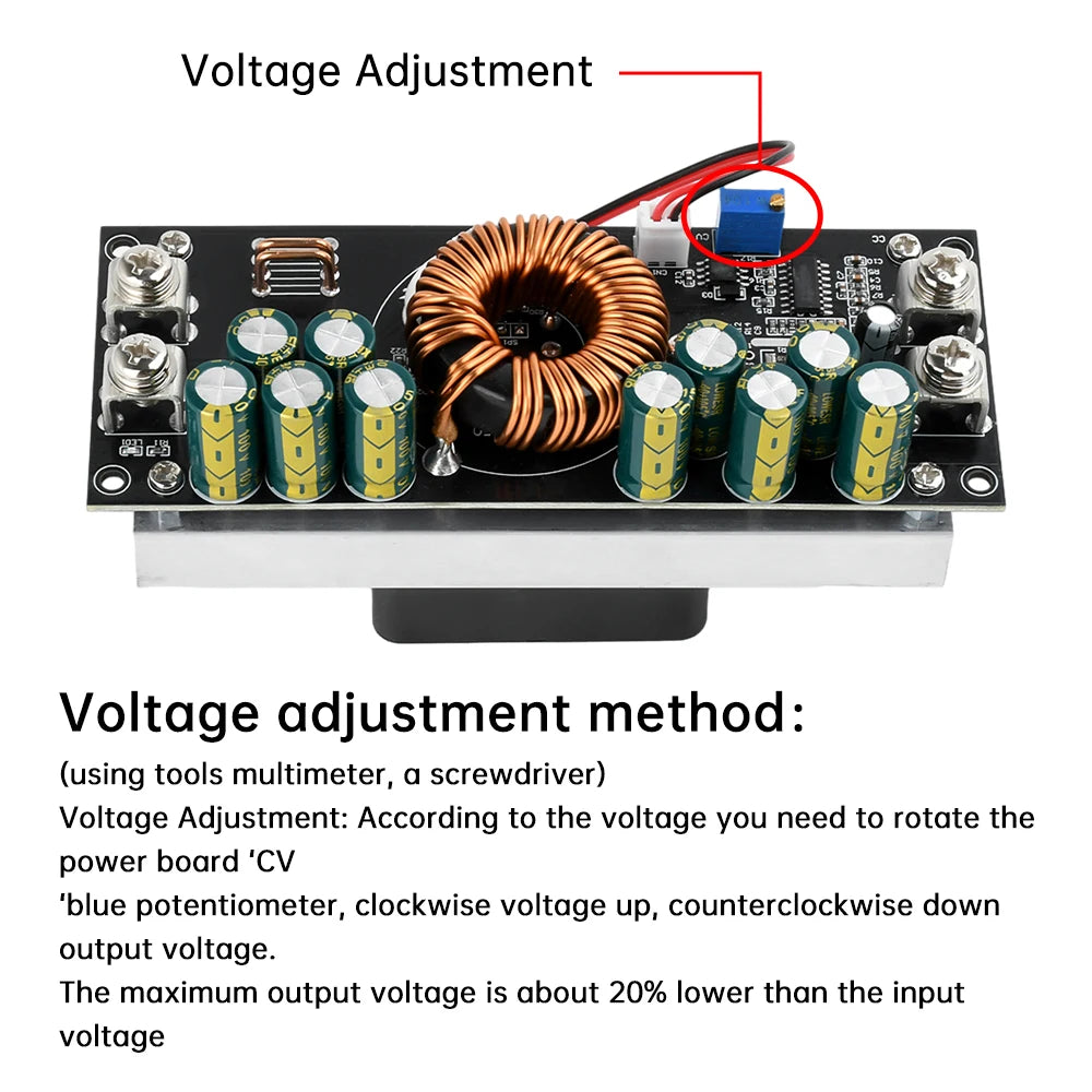 Módulo Convertidor Buck DC-DC 1500W 50A / 1200W 30A Step-Down 15V-90V a 2.5V-72V Regulador Voltaje