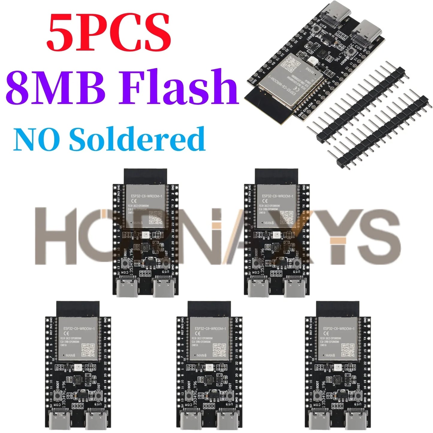Placa Desarrollo ESP32-C6 Core (N4/N8/N16, 4/8/16MB) WiFi 6, Bluetooth, Zigbee compatible Nano Arduino
