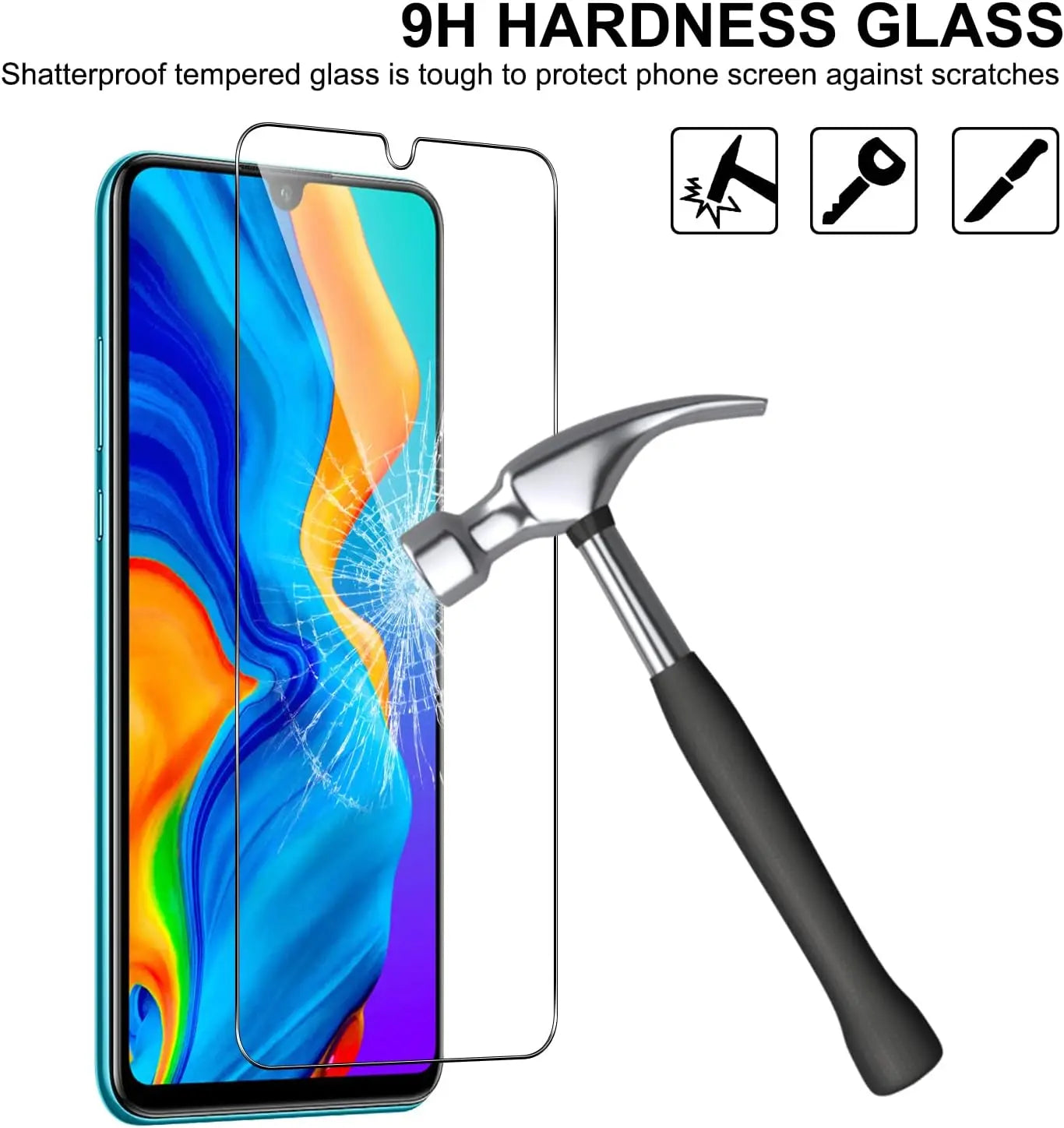 2/4Pcs Screen Protector Glass For Huawei P30 P30Lite Tempered Glass Film