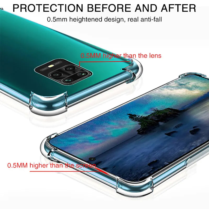 Funda Carcasa TPU Transparente Suave Anti-Golpes (Airbag Grueso) para Xiaomi Redmi Note 9/9S/Note 9 Pro
