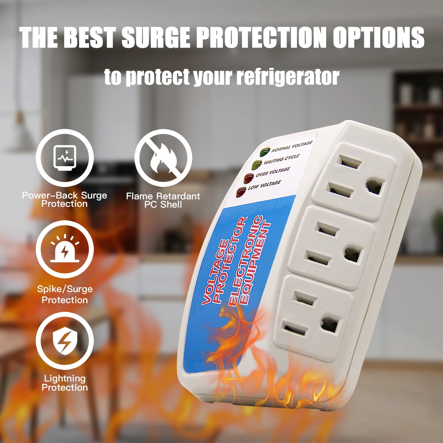 Protector Sobretensión Enchufe Pared Triple US 120V BSEED (Pack 2/3)