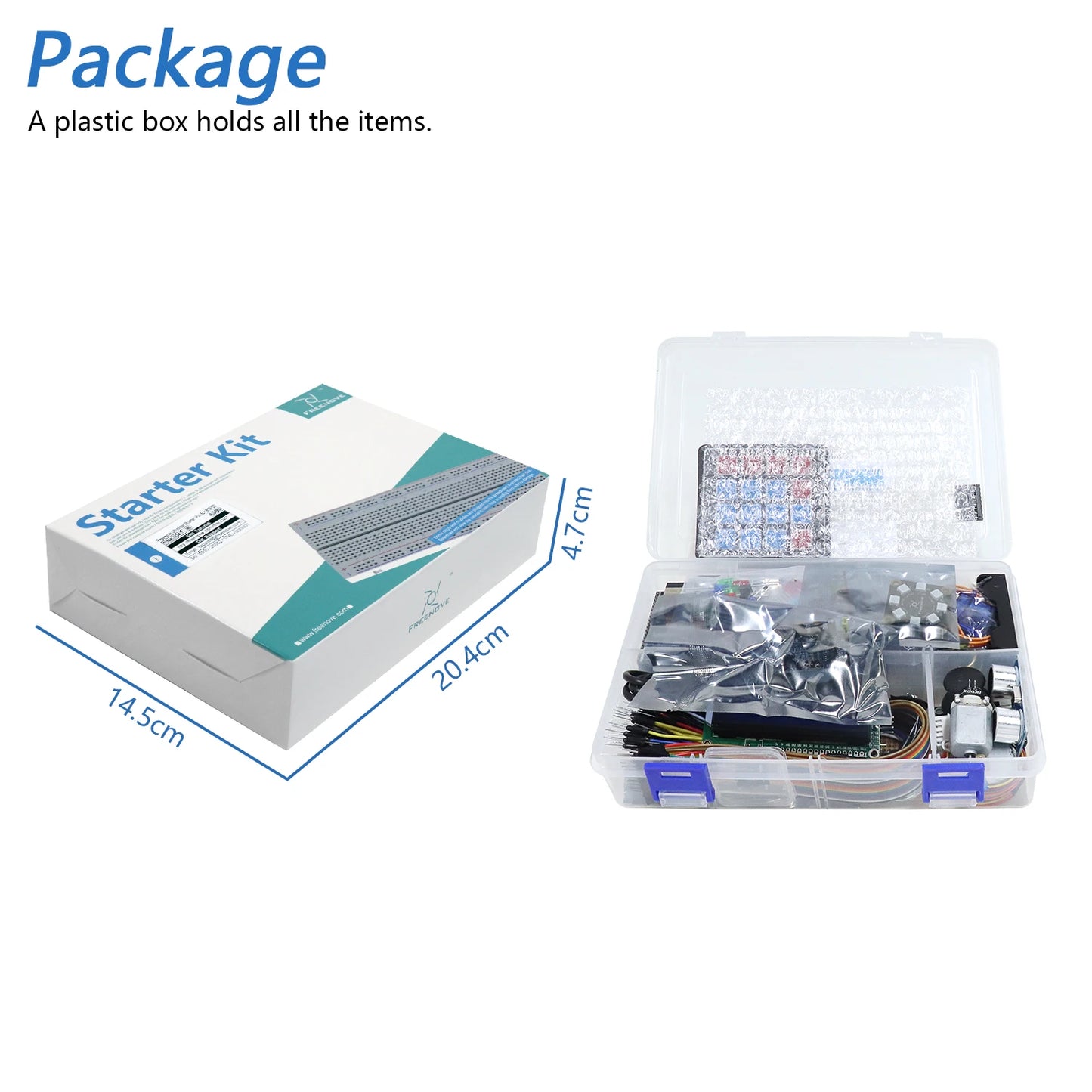 Kit Inicio Freenove Ultimate para ESP32-WROVER CAM Inalámbrico (Python/C/Java, 240 Items, 122 Proyectos, Tutorial 795 Págs)