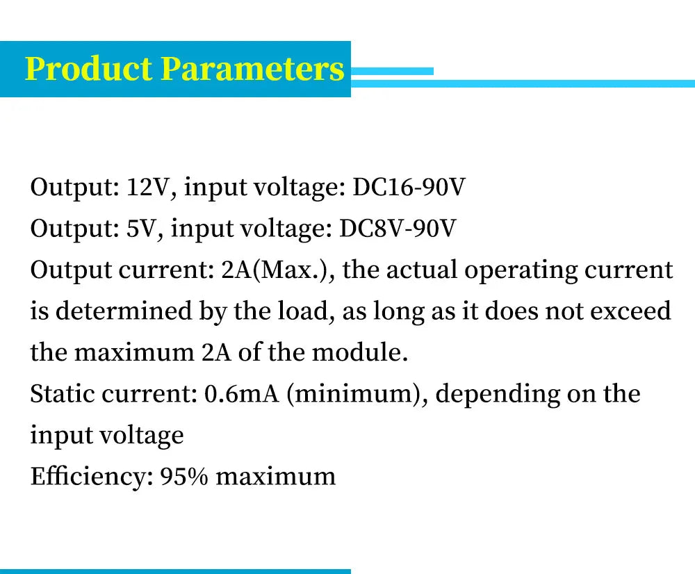 Módulo Convertidor Step-Down DC 9V-120V a 5V 2A/3A Buck (No Boost)