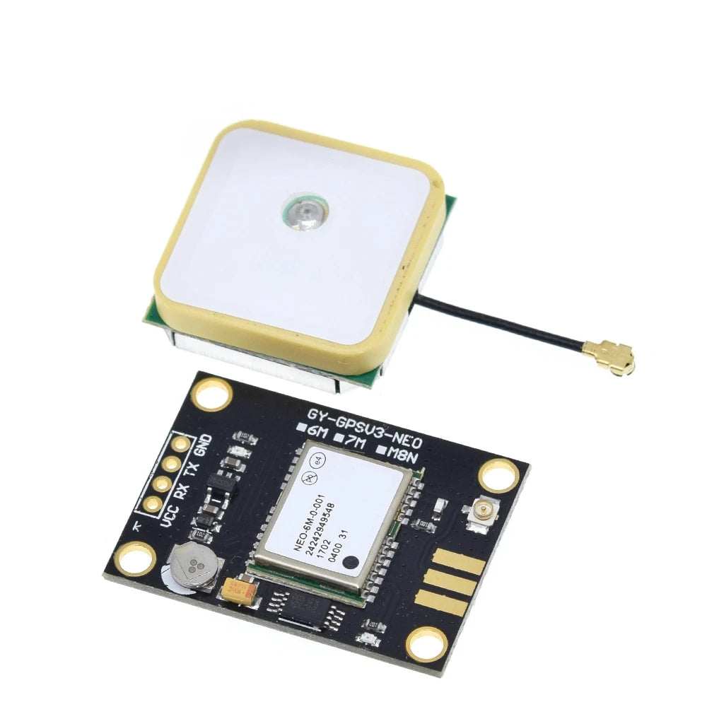 Módulo GPS TZT GY-NEO6MV2 (NEO-6M) con Antena Grande y EEPROM para Control Vuelo MWC/APM2.5 Arduino