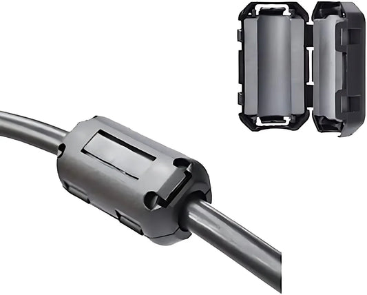 Filtro Ferrita Clip Anti-Interferencia EMI/RFI Alta Calidad - Varios Diámetros (3.5mm a 15mm) - Lote 10 Piezas