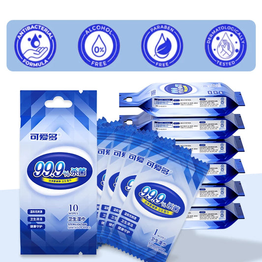 100pcs Alcohol Disinfectant Wipes, 70% Isopropyl Antibacterial Sanitizing Wipes for Hands & Surfaces, Kills 99.9% Germs, Extra T