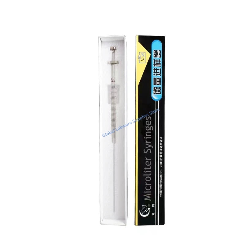 Microinyector Cromatográfico para Laboratorio (0.5uL - 1000uL) - Jeringa Microlitro Fase Líquida Cabeza Plana