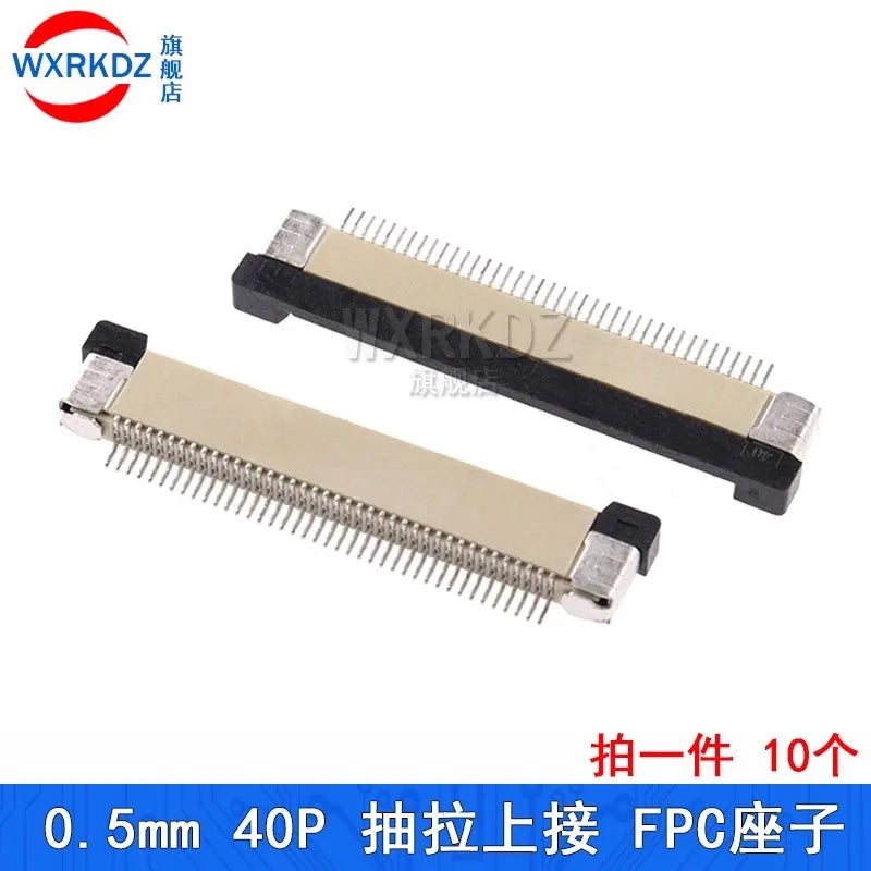 10pcs 0.5mm Pitch FPC Flat Flexible Cable FFC Connector 4P 5 6 8 9 10 12 14 16 20 22 24 30 32 34 40 45 50 60 Pin Top Contact SMT