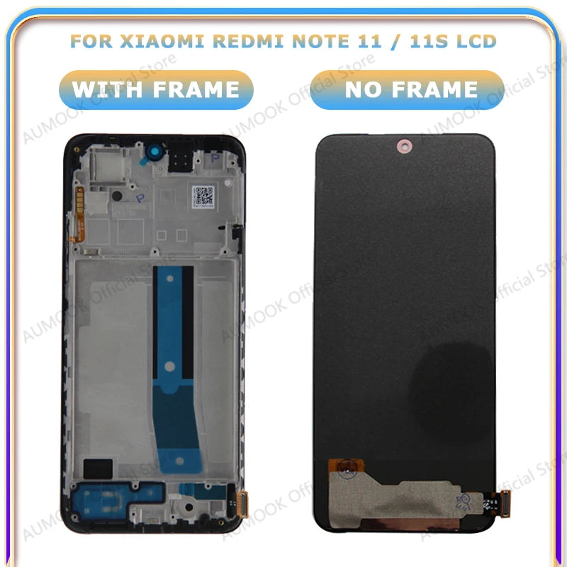 AMOLED LCD Display For Xiaomi Redmi Note 11 11S Touch Screen Digitizer Panel Assembly 2201117TG 2201117SG Screen Display Replace