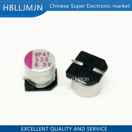 Capacitor Sólido SMD (22uF-1500uF, 2V-25V) - Pack 10 Unidades (Valores Surtidos)