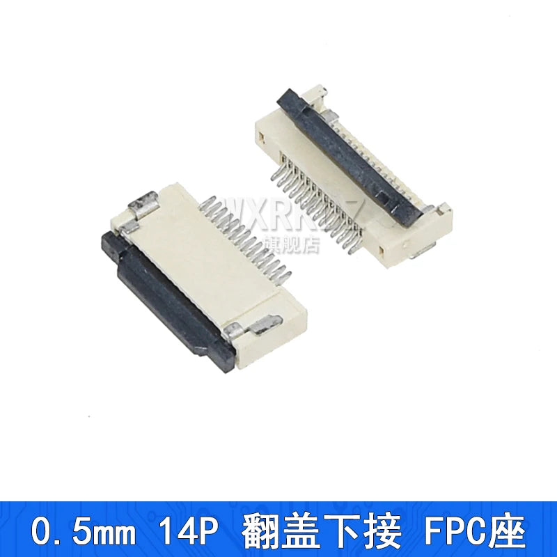 10PCS FFC FPC Connector Flat Cable Socket 0.5MM Adapter 4/5/6/7/8/9/10/12/14/16/18-40P 45/50/54/60/64Pin Down Flip Type Plug Kit