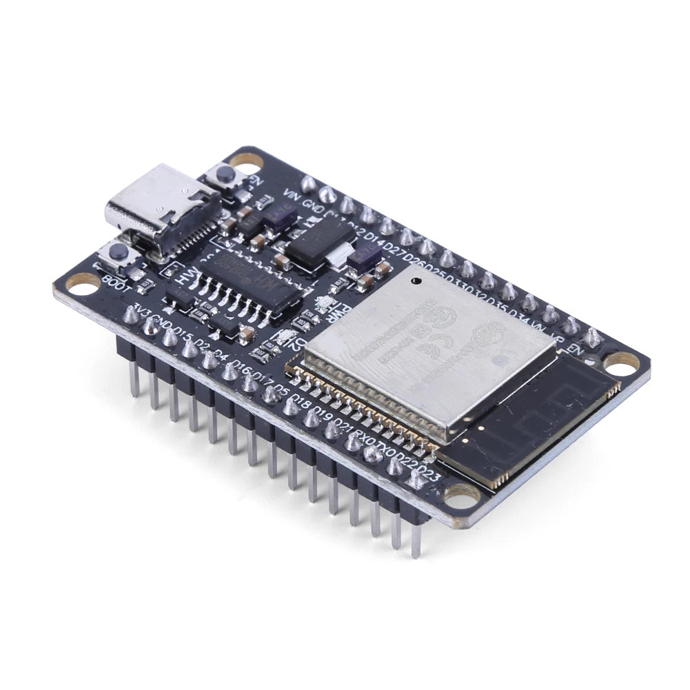 Placa Desarrollo ESP32 (30 Pines, ESP32-WROOM-32S/32D) Módulo Inalámbrico WiFi Bluetooth Doble Núcleo Bajo Consumo