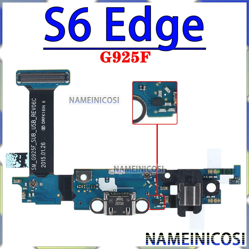 Placa Módulo Puerto Carga USB Dock para Samsung Galaxy S6/S7/S8/S9 Edge/Plus (G920/G925/G930/G950/G955/G960/G965 F/U)