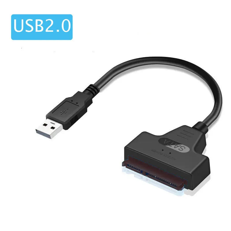 Cable Adaptador SATA III (22 Pines) a USB 3.0/2.0 (Hasta 6 Gbps) para Disco Duro HDD/SSD Externo 2.5"