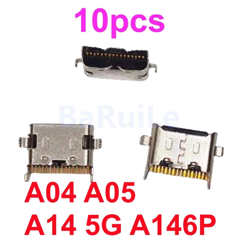 10 Uds conector de puerto de carga USB para Samsung A03 A13 A14 A15 A23 A24 A25 A32 A34 A35 A52 A53 A54 A55 A72 A73 enchufe de base de carga