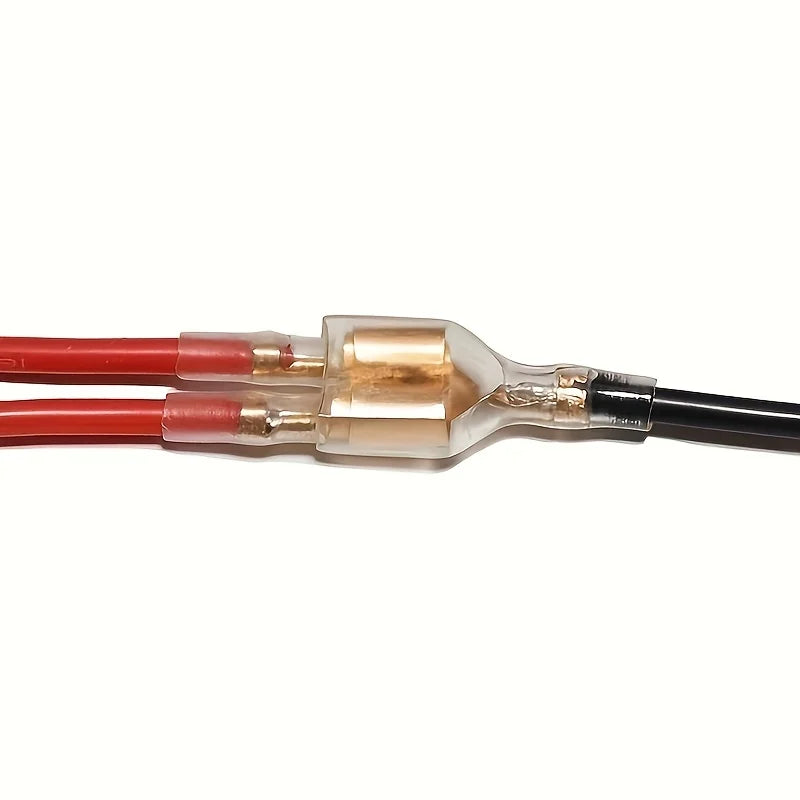 Terminal Bala Doble Confucio 4.0mm con Manguito Aislante Resorte para Conector Cable Eléctrico Auto (Set 10 Unidades)