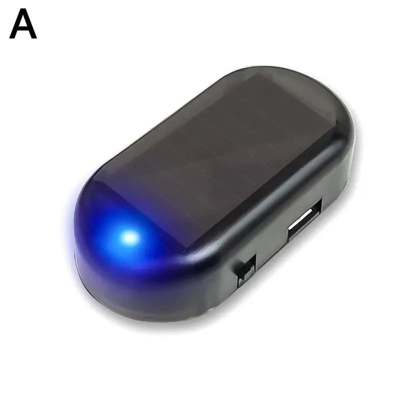 Luz Seguridad Falsa Solar para Auto (Alarma Simulada Dummy Inalámbrica) Lámpara Advertencia Antirrobo LED Intermitente
