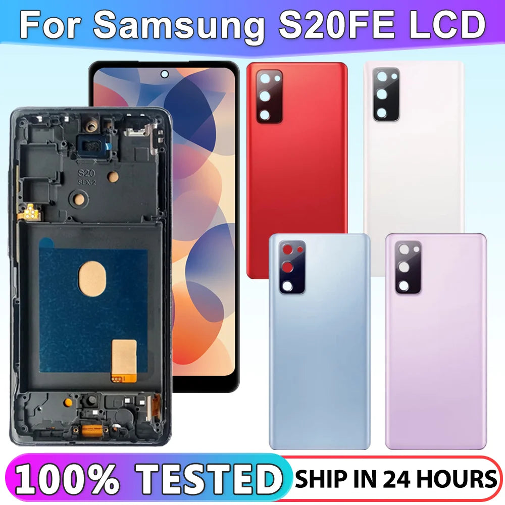 TFT S20FE LCD para Samsung S20 FE pantalla LCD SM-G781 G7810 G781U G781B con marco de pantalla táctil reemplazo del ensamblaje del digitalizador