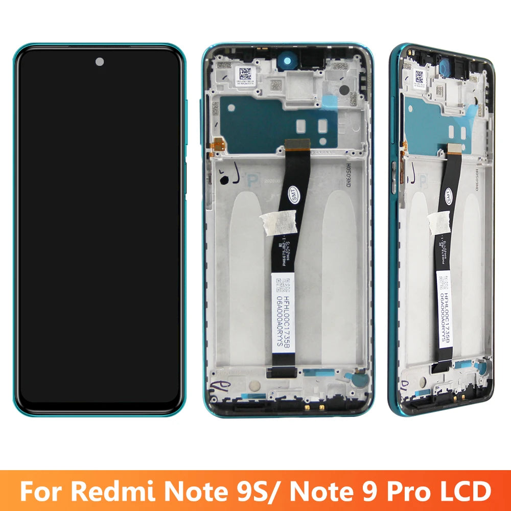 Screen for Xiaomi Redmi Note 9S Lcd Display Digital Touch Screen for Redmi Note 9pro M2003J6B2G M2003J6A1G Display Replacement