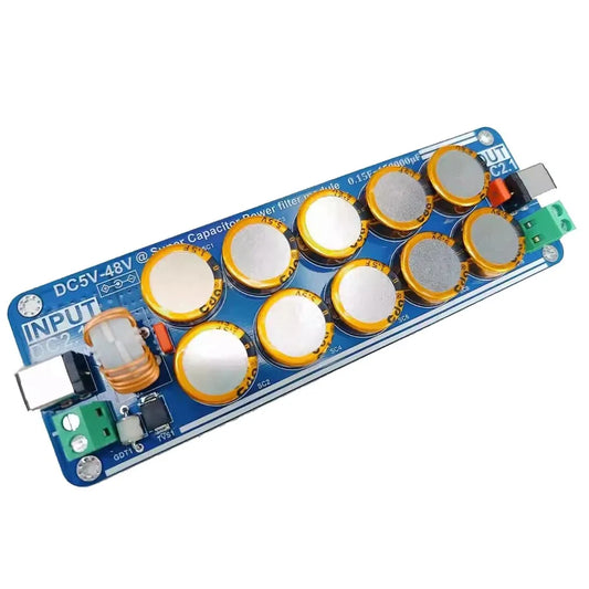 Placa Filtro Fuente Alimentación Lineal/Conmutada con Supercapacitor 5V-48V 10A