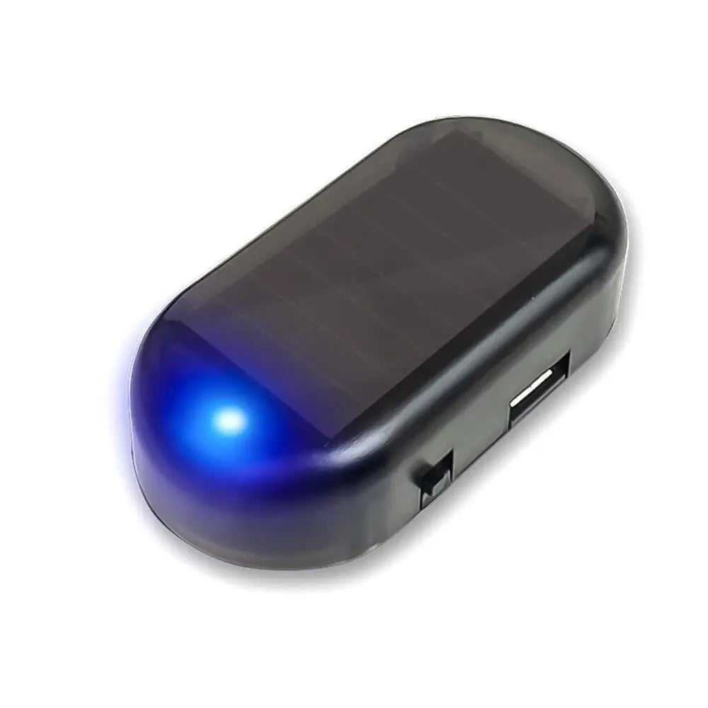 Luz Seguridad Falsa Solar para Auto (Alarma Simulada Dummy Inalámbrica) Lámpara Advertencia Antirrobo LED Intermitente