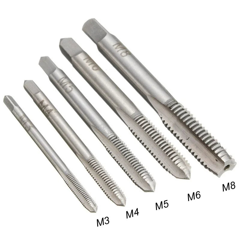 Llave Macho Manual Ajustable Mango T con Ratchet/Fresa para Roscar M3/M4/M5/M6/M8 Métrico