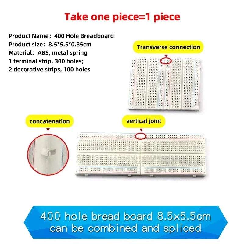 1pcs Power Module Breadboard Kit Bread Board Wire Cables Jumper Breadboard Wire Kit Electronics Breadboard Solderless