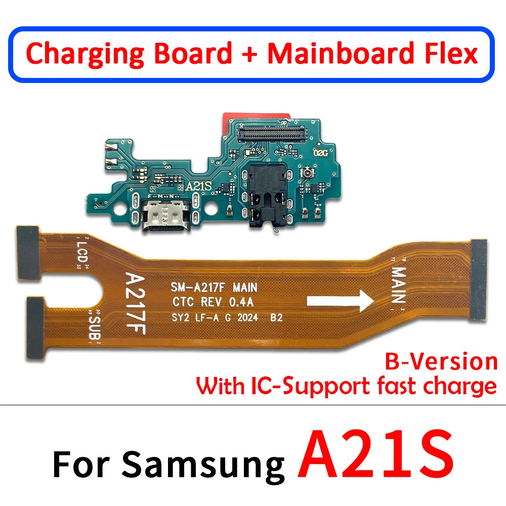 Cable Flex Conector USB Carga / Micrófono / Placa Principal / LCD para Samsung Galaxy A21S/A31/A41/A51/A70/A71