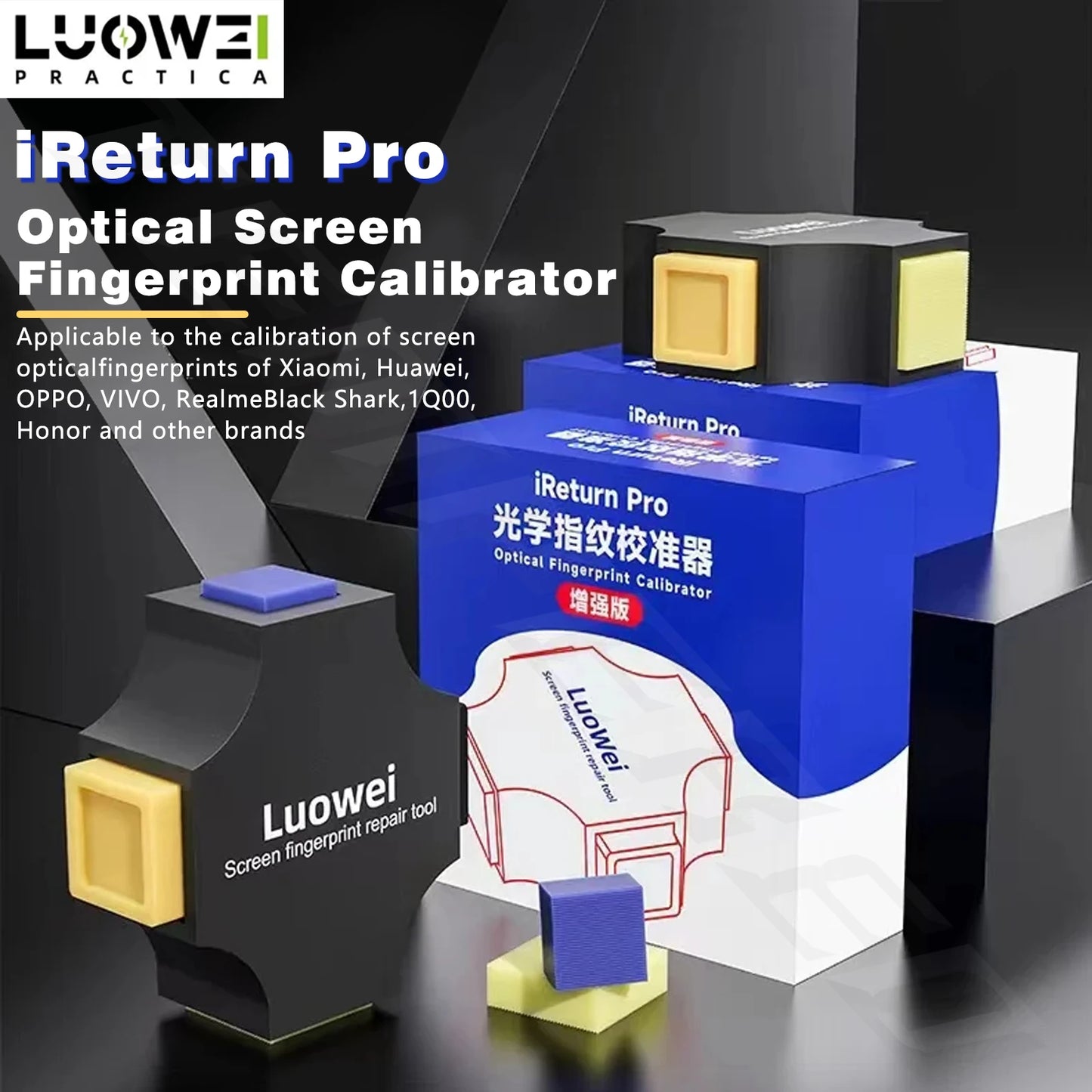 Calibrador Óptico Huella Dactilar en Pantalla LUOWEI (Versión Mejorada) para Huawei/Samsung/Xiaomi/Oppo/Vivo Android Reparación
