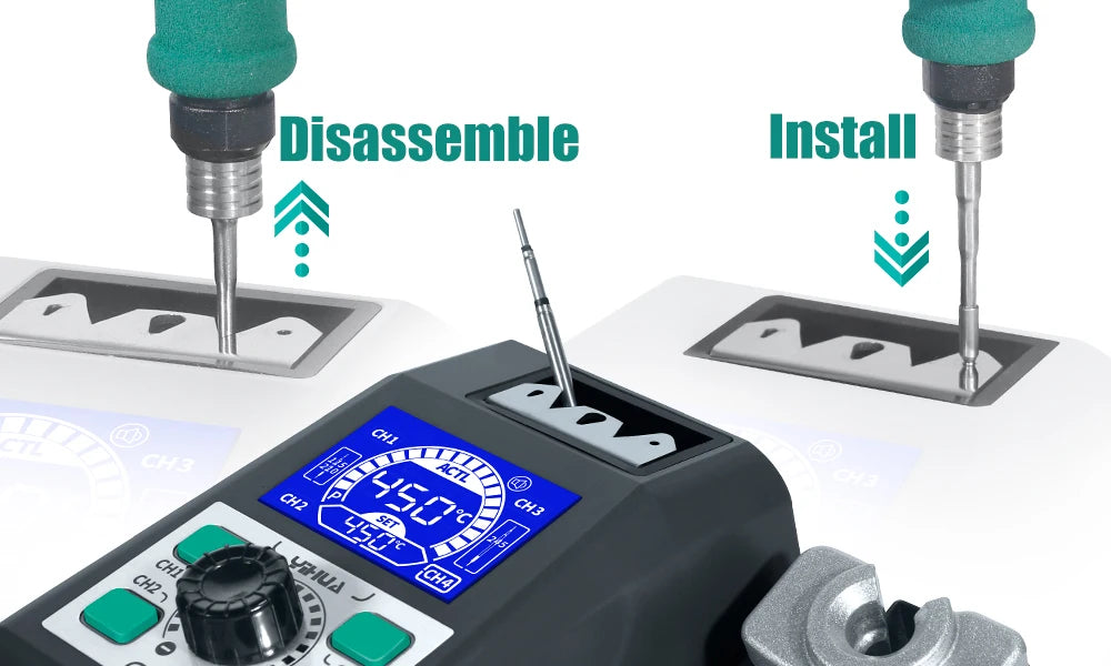 YIHUA 982 Repaid Heating Soldering Iron Staion Compatibled C210 Solder Iron Handle Electronic Welding Rework Station