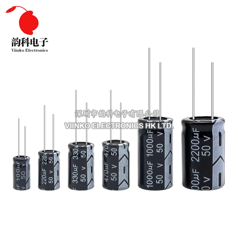 Capacitor Electrolítico Aluminio (0.47uF-1000uF, 10V-450V) - Unidad (Especificar Valor)