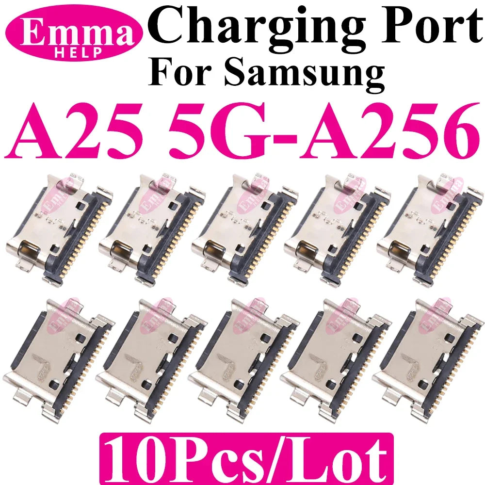 10 Uds conector de puerto de carga Original para Samsung A15 A05S A25 A35 A55 A13 A04S A14 A23 A33 A24 A34 A54 A53 Pin de cargador USB Plu