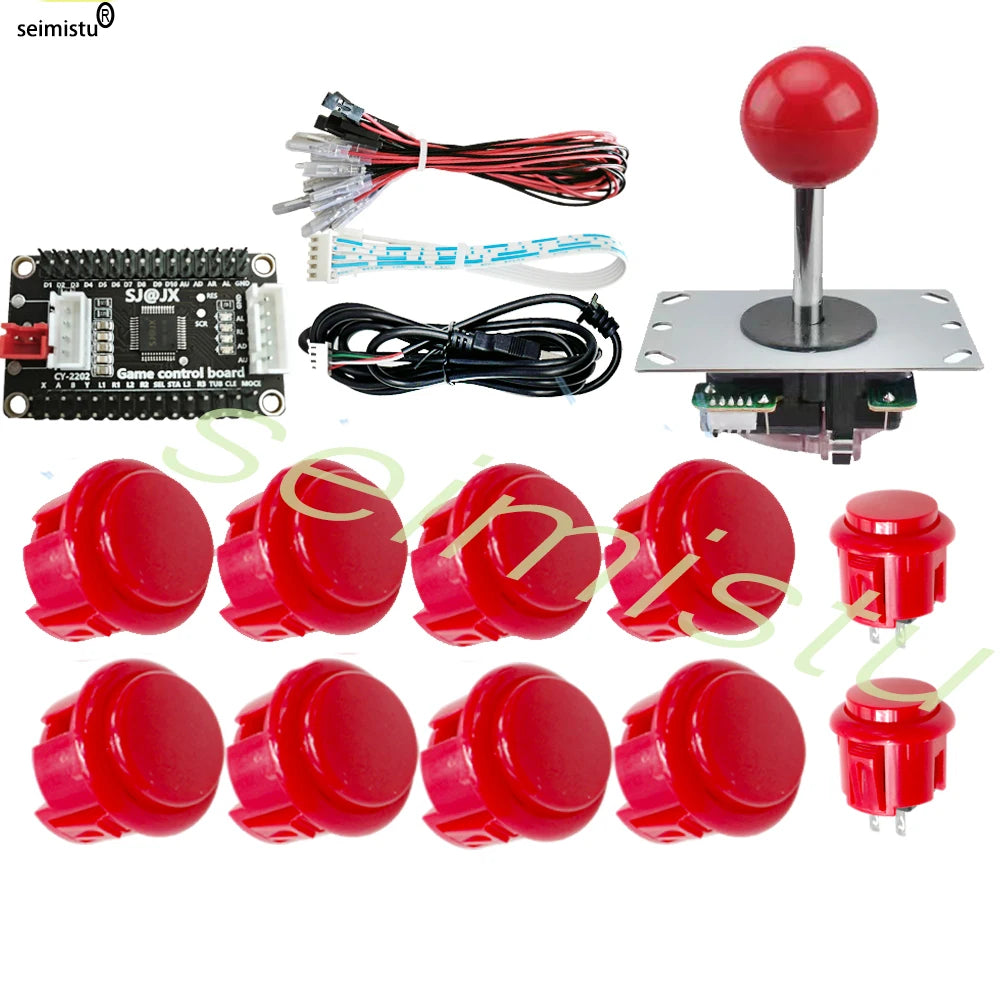 Kit DIY Joystick Arcade (Copia Sanwa) para Neo Geo/Raspberry Pi/XBOX360/Android/PS3 (Controlador USB Zero Delay)