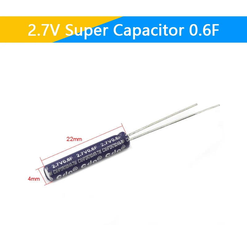Supercapacitores Farad 2.7V - Varios Valores (0.5F a 60F)