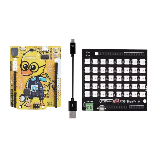 Placa Desarrollo RGBDuino UNO V1.2 Jenny (ATmega328P, CH340C) Mejora vs Arduino UNO R3 para Raspberry Pi 4/3B